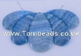 NGP78 Fashion blue lace agate gemstone pendants set jewelry wholesale