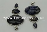 NGP8030 50*82mm - 52*86mm sodalite gemstone pendant set jewelry