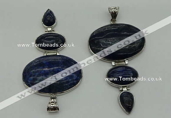 NGP8034 50*82mm - 52*86mm lapis lazuli pendant set jewelry