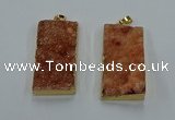 NGP8522 25*50mm - 27*53mm rectangle druzy agate pendants