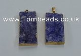 NGP8523 25*50mm - 27*53mm rectangle druzy agate pendants