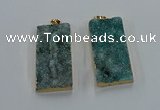 NGP8527 25*50mm - 27*53mm rectangle druzy agate pendants