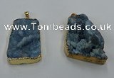 NGP8568 28*45mm - 35*50mm freeform druzy agate pendants wholesale