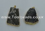 NGP8571 28*45mm - 35*50mm freeform druzy agate pendants wholesale