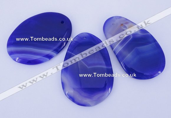 NGP862 5PCS 30-35mm*50-60mm freeform agate gemstone pendants