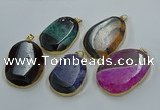 NGP8633 32*45mm - 46*48mm freeform druzy agate pendants wholesale