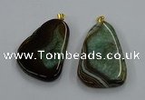 NGP8640 30*45mm - 35*50mm freeform druzy agate pendants wholesale