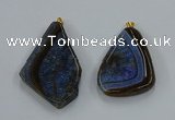 NGP8641 30*45mm - 35*50mm freeform druzy agate pendants wholesale