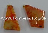 NGP8659 20*40mm - 40*50mm freeform agate pendants wholesale