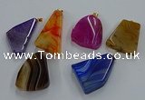 NGP8665 20*40mm - 40*50mm freeform agate pendants wholesale