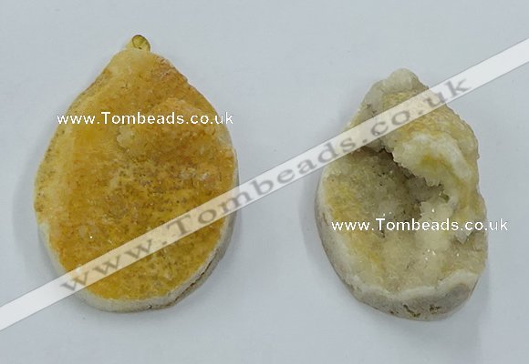 NGP8668 35*55mm - 45*60mm freeform druzy agate pendants wholesale