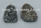 NGP8674 35*55mm - 45*60mm freeform druzy agate pendants wholesale