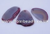 NGP869 5PCS 35-40mm*55-65mm freeform agate gemstone pendants