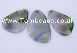 NGP871 5PCS 35-45mm*55-70mm freeform agate gemstone pendants