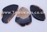 NGP872 5PCS 35-45mm*60-75mm freeform agate gemstone pendants
