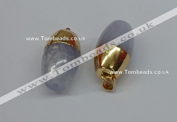 NGP8745 17*30mm rice agate gemstone pendants wholesale