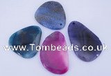 NGP876 5PCS 40-45mm*50-70mm freeform agate gemstone pendants