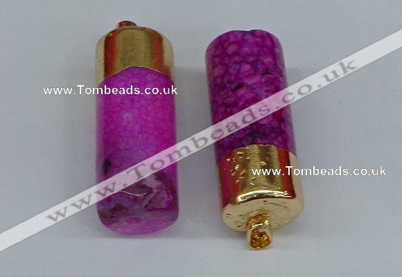 NGP8766 18*40mm tube agate gemstone pendants wholesale