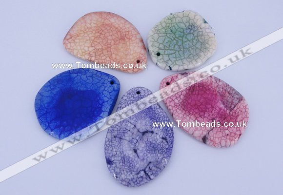 NGP877 5PCS 40-50mm*50-70mm freeform agate gemstone pendants