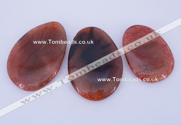 NGP878 5PCS 40-45mm*55-70mm freeform agate gemstone pendants