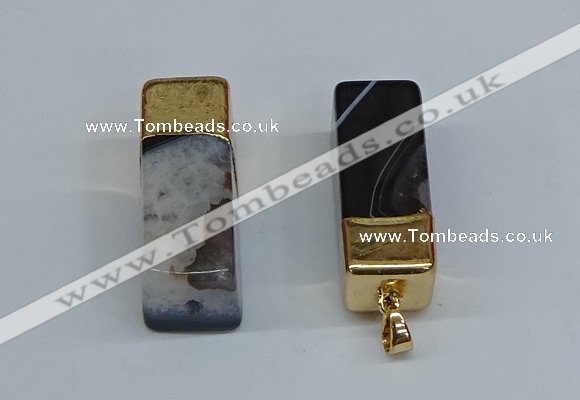 NGP8782 13*40mm - 15*42mm cuboid agate pendants wholesale