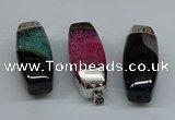 NGP8798 20*45mm rice agate gemstone pendants wholesale