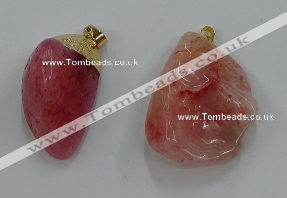 NGP8847 20*25mm - 30*40mm nuggets agate gemstone pendants