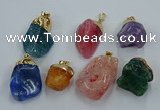 NGP8853 20*25mm - 30*40mm nuggets agate gemstone pendants