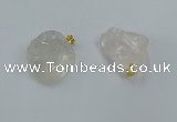NGP8855 20*25mm - 30*40mm nuggets white crystal pendants wholesale