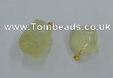 NGP8857 20*25mm - 30*40mm nuggets lemon quartz pendants wholesale