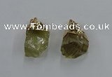 NGP8863 20*25mm - 30*40mm nuggets lemon quartz gemstone pendants