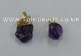 NGP8870 20*25mm - 30*40mm nuggets amethyst gemstone pendants