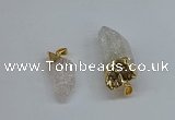 NGP8887 10*35mm - 20*45mm sticks crackle quartz pendants