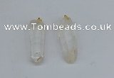 NGP8898 12*40mm - 14*42mm sticks white crystal pendants wholesale