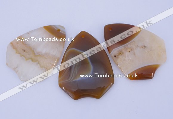 NGP922 5PCS 42*55mm agate druzy geode gemstone pendants