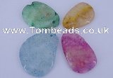 NGP937 5PCS 30-48mm*48-60mm freeform gemstone pendants wholesale