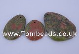 NGP939 5PCS 30-50mm*35-65mm freeform unakite gemstone pendants