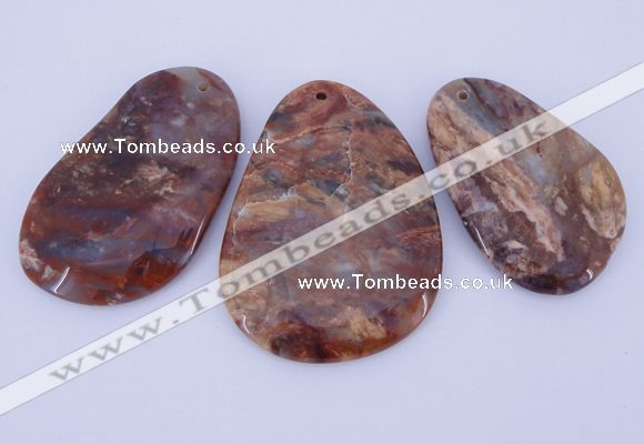 NGP943 5PCS 35-50mm*55-70mm freeform jasper gemstone pendants