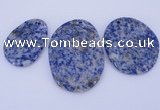 NGP945 5PCS 30-40mm*40-60mm freeform blue spot gemstone pendants