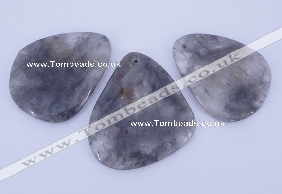 NGP949 5PCS 40-55mm*55-65mm freeform cloudy quartz gemstone pendants