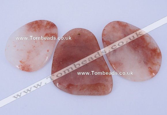 NGP950 5PCS 35-55mm*50-65mm freeform red quartz gemstone pendants