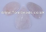 NGP959 5PCS 35-45mm*50-65mm freeform rose quartz gemstone pendants