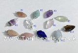 NGP9708 9*15mm arrowhead-shaped  mixed gemstone pendants wholesale