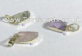 NGP9714 11*15mm horn-shaped  mixed gemstone pendants wholesale