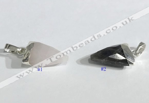 NGP9720 11*16mm arrowhead-shaped  mixed gemstone pendants wholesale