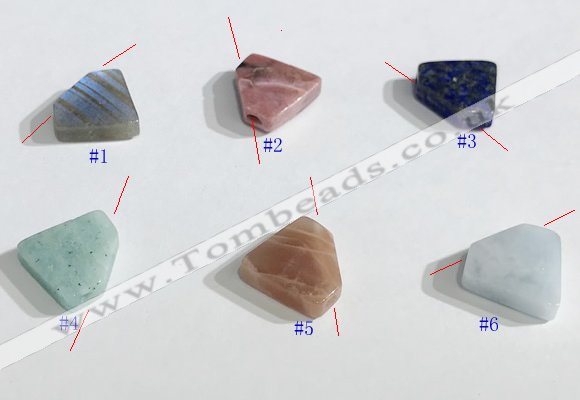 NGP9743 14*16mm mixed gemstone pendants wholesale