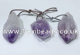 NGP9752 20*30mm-25*55mm freeform amethyst pendants wholesale