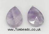 NGP9832 32*42mm - 35*45mm faceted nuggets lavender amethyst pendants