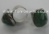 NGR02 18*25mm - 22*28mm faceted nuggets agate gemstone rings