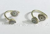 NGR1080 8*10mm flat droplet shell rings wholesale